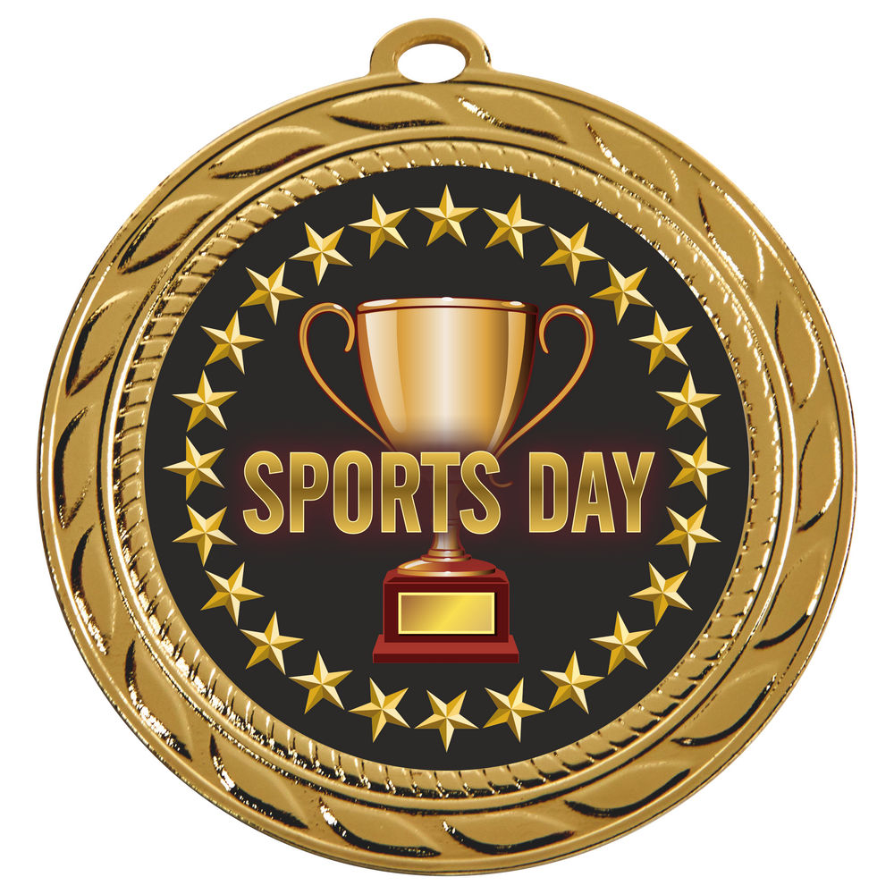 70mm Sports Day Medal Gold