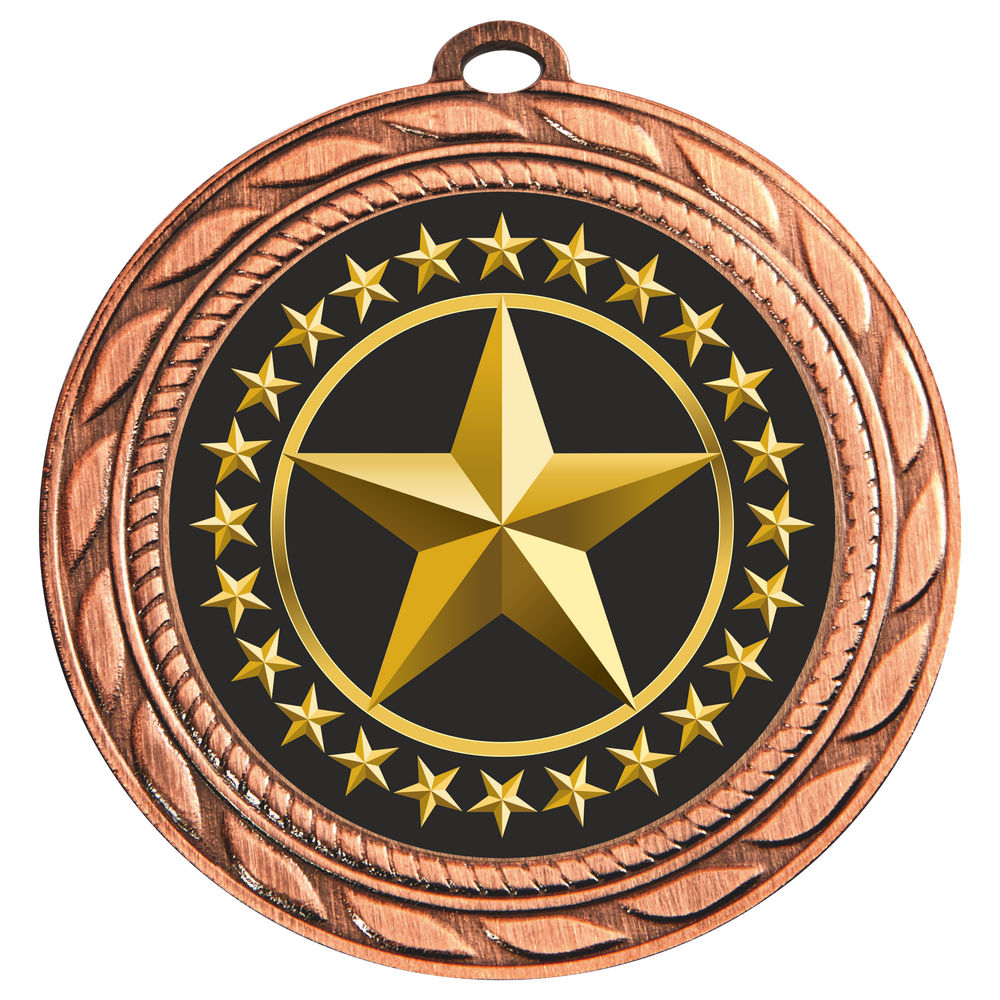 70mm Star Medal Bronze