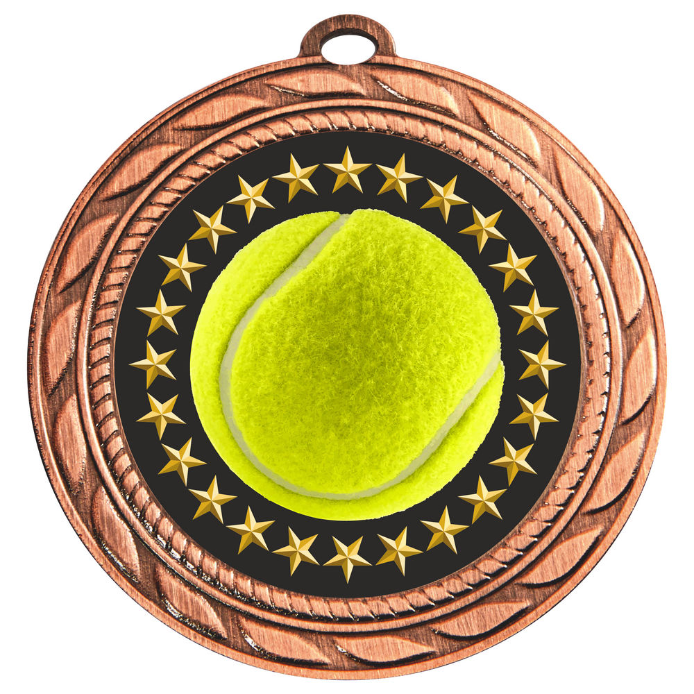 70mm Tennis Medal Bronze