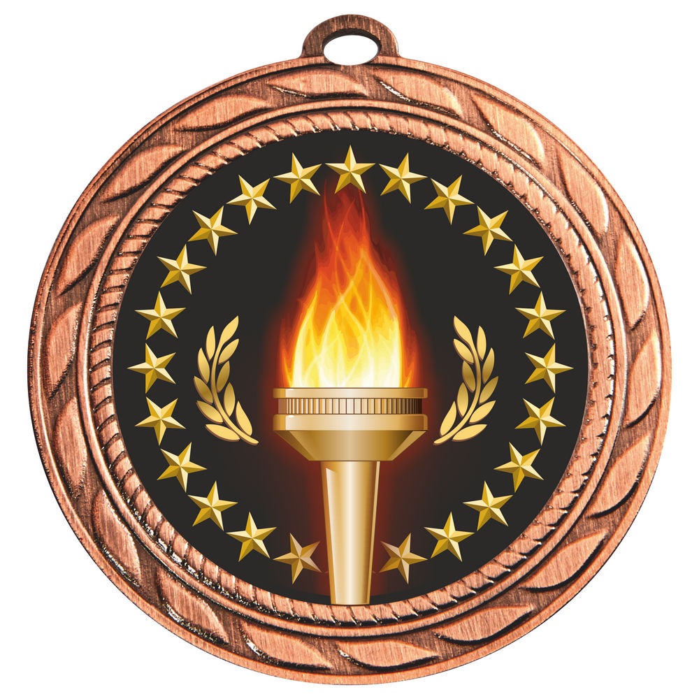 70mm Victory Torch Medal Bronze